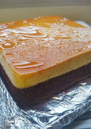 Hình của món Bánh Flan bông lan Chocolate (Flan Gateau).