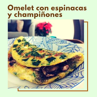 Omelette con espinacas y champiñones Receta de Adry - Cookpad