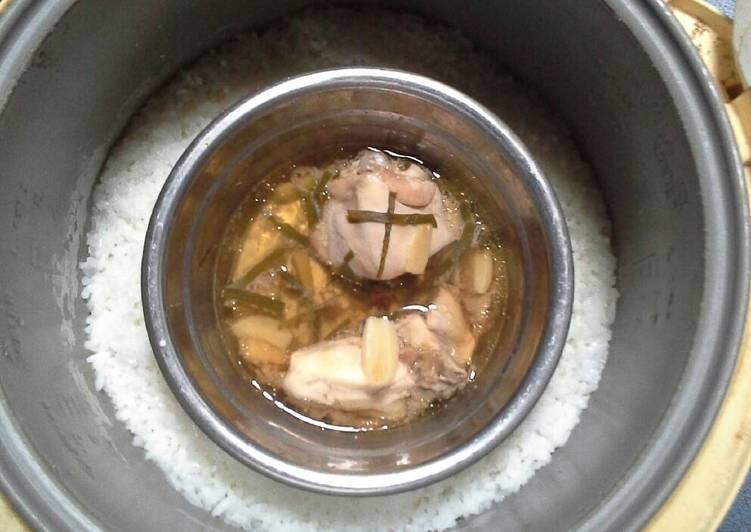 Langkah Mudah untuk Menyiapkan 🐓Ayam kukus jahe magicom🐔 Anti Gagal