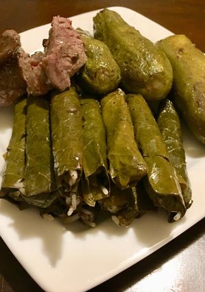 صورة لوصفة ورق عريش وكوسا