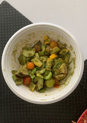 Una foto de Vegetales con pesto en la air fryer