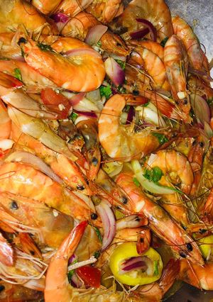 صورة لوصفة جمبري اسكندراني بطريقتي على اصله 🦐🦐