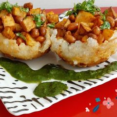 A picture of Farali katori Chaat.