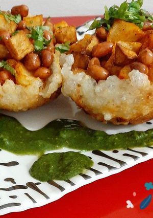 A picture of Farali katori Chaat.