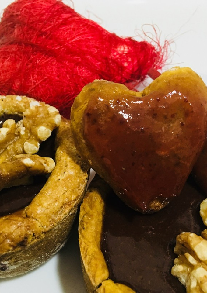 Una foto de Tartaletas con mousse de chocolate (con harina de arroz)