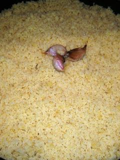 Una foto de Migas de harina en microondas