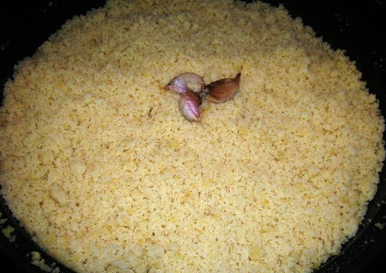Migas de harina en microondas