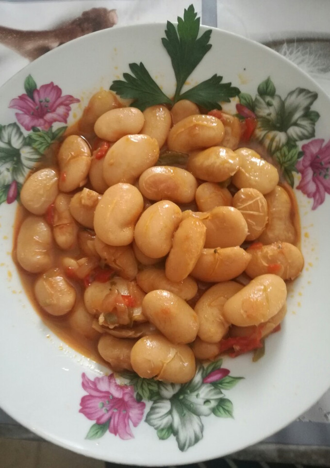 Una foto de Alubias veganas