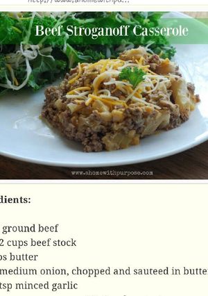 A picture of Beef Stroganoff Casserole (S).