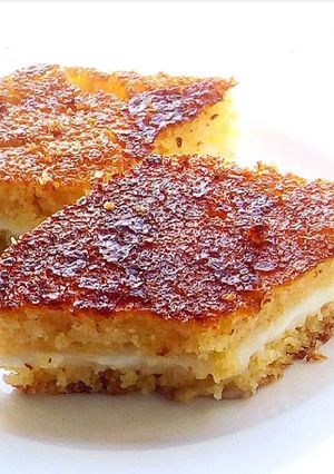 صورة لوصفة بسبوسة بالكريمة