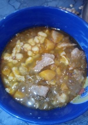 Lencse gulyás recept fotója