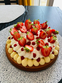 Una foto de Fraisier 🍓 o Torta cremosa de fresas