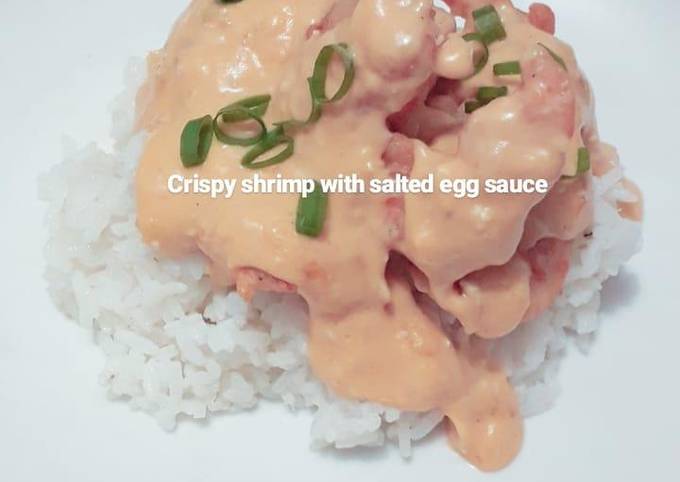 Udang Krispi saus Telur Asin