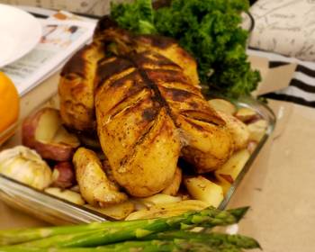 Easy Serving Recipe Asparagus  Roasted Chicken Delicious
