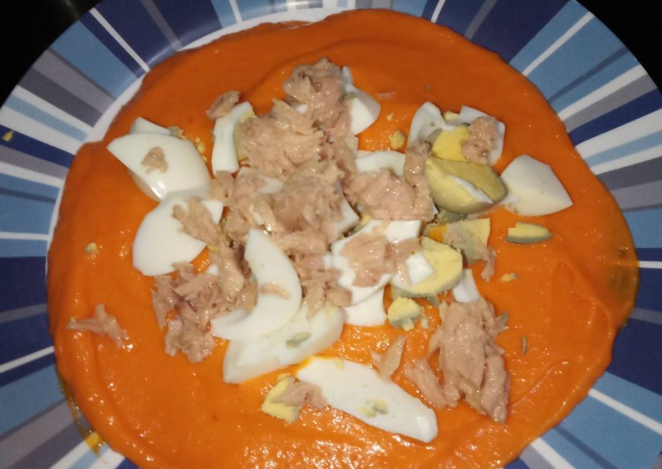 Crema zanahorias y pimiento asado