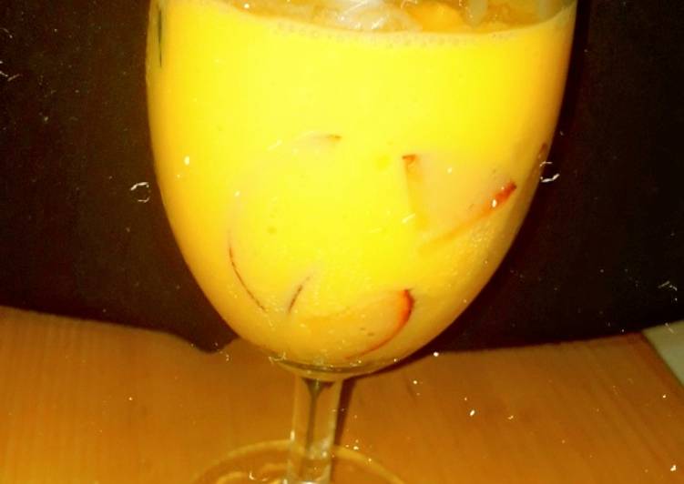 How to Prepare Super Quick Homemade Mango shake with Plum   Plum #mangomasti