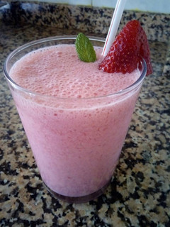 Una foto de Smoothie de fresas