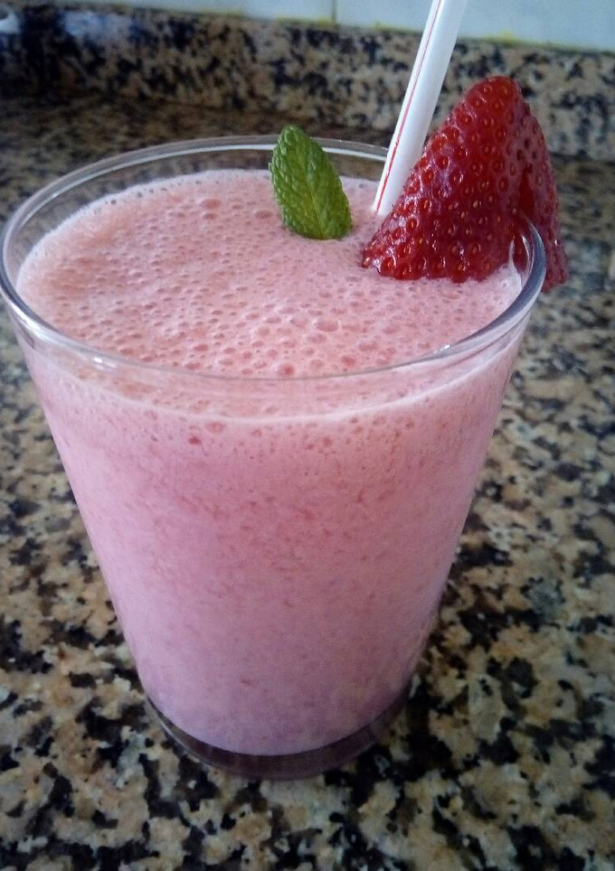 Una foto de Smoothie de fresas