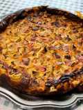 Clafoutis à la rhubarbe et vanille
