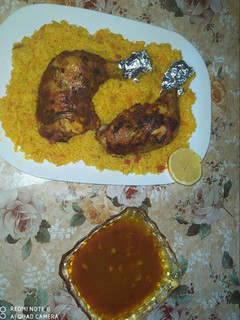 صورة لوصفة أرز بالدجاج المحمر