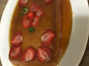 Una foto de flan sin horno
