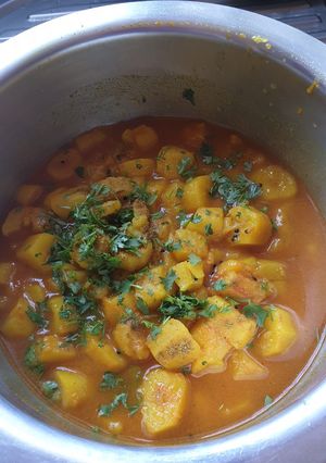 A picture of Matokecurry.#staplefoodReceipecontest#4weekchallenge.