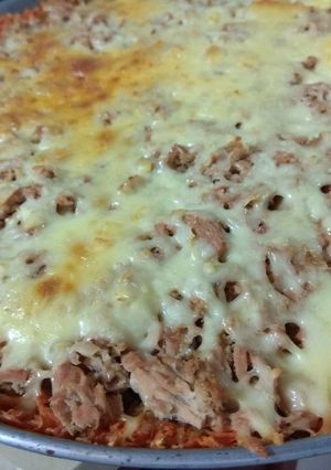 Una foto de Pizza con masa de zanahoria