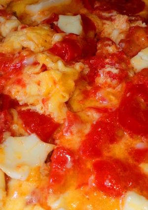 Une photo de Omelette à la tomate