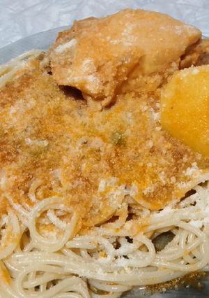 Una foto de Fideos con salsa