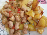 Longaniza fresca al vino blanco y patatas fritas 🍟😊