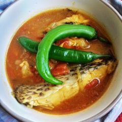 A picture of Green Chili Fish Stew.