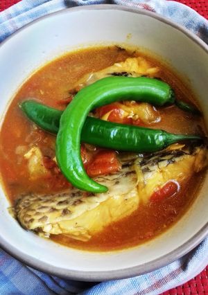 A picture of Green Chili Fish Stew.