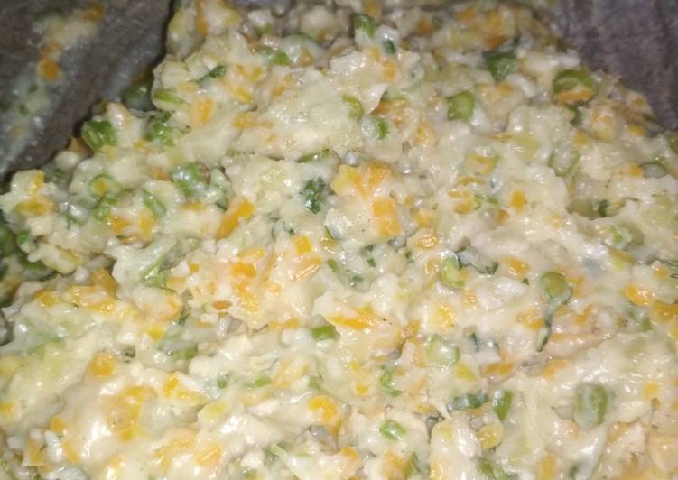 Langkah Mudah untuk Menyiapkan Raogut Sayur Ayam Keju (Isian Risol), Enak