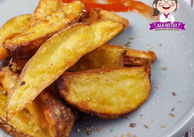 Resep Vegan Potato Wedges alaMetut 👩‍🍳, Bisa Manjain Lidah