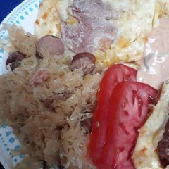 Weenies with Pork and Kraut A picture of Weenies with Pork and Kraut.