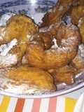 Picarones con miel o almíbar