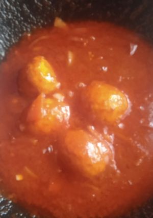 Gambar Telur rebus masak merah