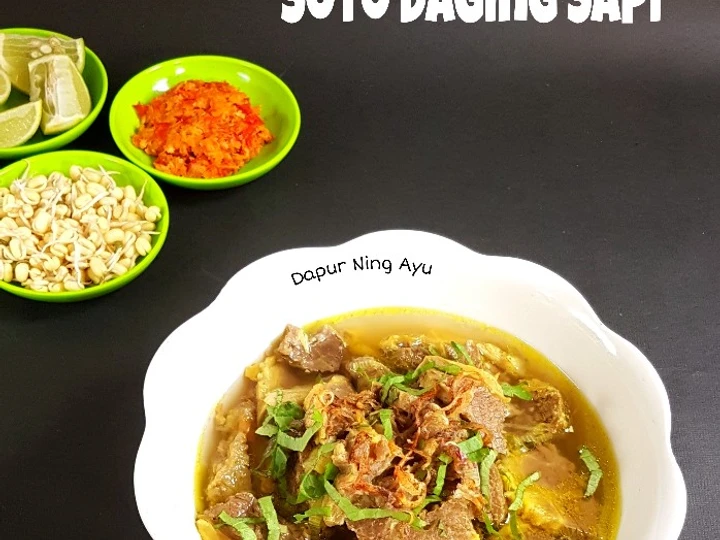Cara Gampang Menyiapkan Resep 180. Soto Daging Sapi yang Uenak Anti Ribet, Mantap