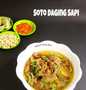 Cara Gampang Menyiapkan Resep 180. Soto Daging Sapi yang Uenak Anti Ribet, Mantap