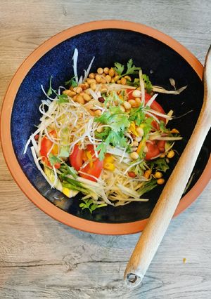 A picture of Thai green Papaya salad.