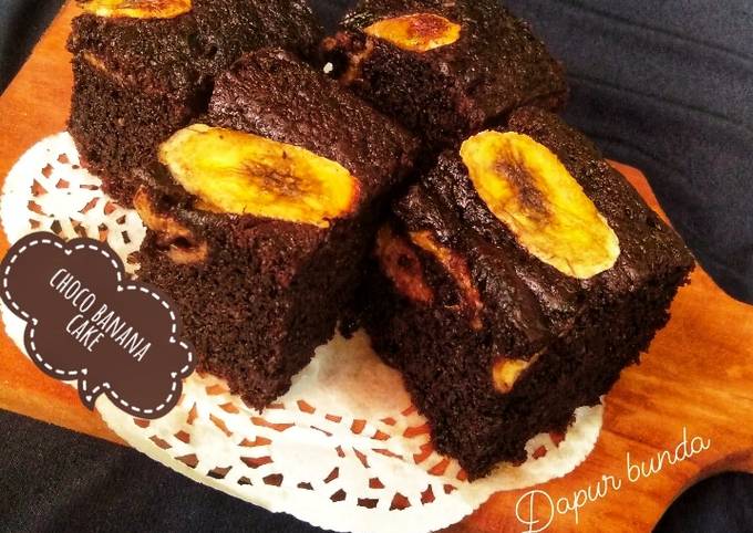 Resep Choco banana cake (lembut &amp; moist), Enak