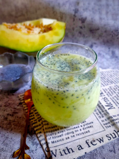 Foto resep Es melon selasih