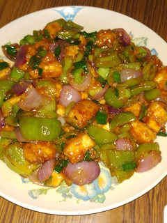 A picture of Dry chilli paneer.