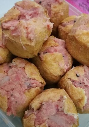 A picture of Tauhu Begedil Montel #PinkBoxCereal.