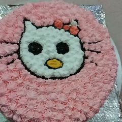 A picture of Vanilla kitty themed cake.
