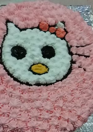 A picture of Vanilla kitty themed cake.