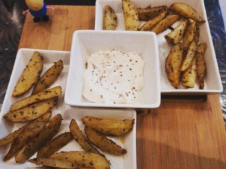 Recipe Baked potato wedges which Delicious