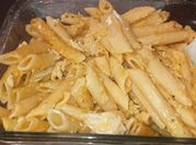 A picture of shredded chicken broccoli
