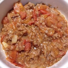 A picture of Ground Pork with Tomatoes.