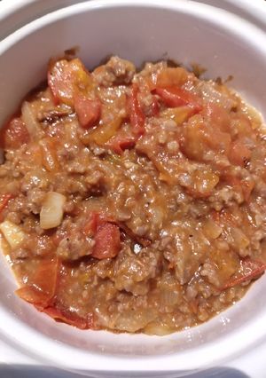 A picture of Ground Pork with Tomatoes.
